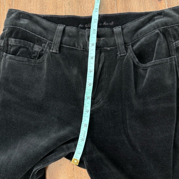 7 For All Mankind High Rise Flare Leg Jeans 70s Black Velvet - Picture 6 of 11